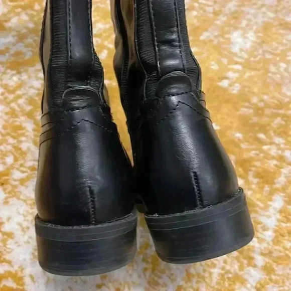 Tommy Hilfiger brown and black zip up riding boots 5 - Picture 5 of 9